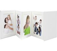 Mini album DEKNUDT accordéon LEPORELLO - 8 pages blanches - 8 photos 10x15cm - Couverture Blanche 14,5x19,5cm