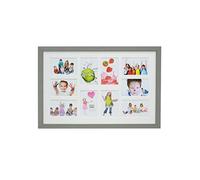 Deknudt Multivue en Gris avec Filet de Perles pour 10 Photos Taille Image 10,0 x15,0 cm;