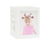 Deknudt Porte-Bougie en Blanc pour 2 Photos avec Motif Bonhomme de Neige Taille Image 6,0 x7,0 cm;