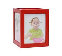 Deknudt Porte-Bougie en Rouge pour 2 Photos avec Motif Renne Taille Image 6,0 x7,0 cm;