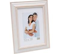 Cadre Photo Deknudt S221 Bois Avec Biseau 13x18 Blanc - Biseau Naturel
