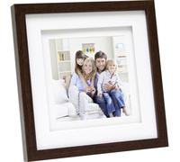 Deknudt Frames S65KQ1 Cadre Photo Double Passe-Partout Bois Brun 13 x 13 cm