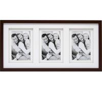 Deknudt Frames S65KQ3 Cadre Photo Double Passe-Partout pour 3 Photos Bois Brun 10 x 15 cm brun