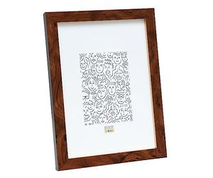 Deknut cadre photo, bois de ronce avec bord intérieur doré, bois, brun, 20 x 30 cm, 1 pièce