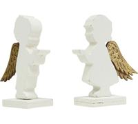 Deko Ange Blanc Ailes d'Or 8,5cm, Set de 8 Noël