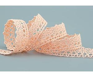 Deko Angels Dentelle Emilia Abricot 3 m x 15 mm Ruban en dentelle en coton Ruban décoratif Ruban décoratif Dentelle au crochet Coton Ruban cadeau de mariage vintage