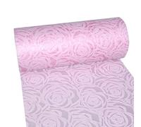 Deko AS GmbH Chemin de Table Dekoflor - Décoration de Table - Design Unique de Roses (imperméable, Effet Lotus, Surface veloutée, Rouleau de 25 m, Largeur 30 cm, 100% Nylon) - Rose