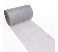 Deko AS GmbH Chemin de Table en Lin Aspect Shabby Chic 20 cm - Gris - 5 m - 69-200-5 - 23