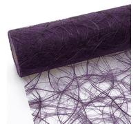 Deko AS GmbH Chemin de Table Sizoweb - Rouleau de 25 m + 100 cœurs décoratifs Inclus (30 cm de Large, en Aubergine)