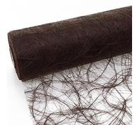 Deko AS GmbH Chemin de Table Sizoweb - Rouleau de 25 m - avec 100 cœurs décoratifs - Largeur : 20 cm - Couleur : Marron