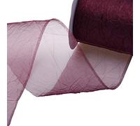 Deko AS GmbH Crash Organza Bordeaux - Largeur 80 mm - Rôle 20 m - 68080 38 CD-R 80