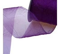 Deko AS GmbH Crash Organza Violet - Largeur 80 mm - Rôle 20 m - 68080 de 40 R 80
