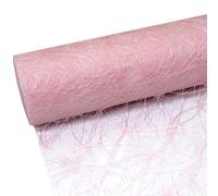 Deko AS GmbH HKT Home Deco Sizoweb Chemin de Table - 25 m Rouleau + 100 Cœurs décoratifs Gratuit (20 cm Largeur, en Rose)