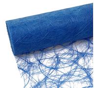 HKT Home Deco Sizoweb Chemin de Table - 25 m Rouleau + 100 Cœurs décoratifs Gratuit (30 cm Largeur, en Bleu Moyen)