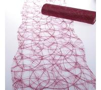 Deko AS GmbH HKT Home Deco Sizoweb Chemin de Table Coupe ondulée Bordeaux env. 25 cm Rouleau 25 m 64 W 011 de r