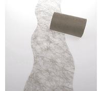 Deko AS GmbH Ruban de Table Coupe ondulée Chocolat Poils sizo env. 12,5 cm Rouleau 25 Mètres 60 W 021 de r