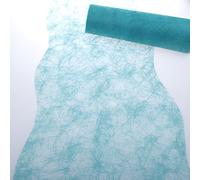 Deko AS GmbH Ruban de Table Coupe ondulée Turquoise env. 25 cm Rouleau 25 m 60 W 020 sizo Flor de r