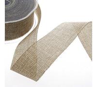 Deko AS GmbH Ruban décoratif Shabby Chic Effet Lin avec 38 mm - Beige - 20 m - 69038-38-20-35