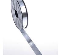 Deko AS GmbH Ruban métallique argenté - 19 mm de Largeur sur 91 m - 797019 01