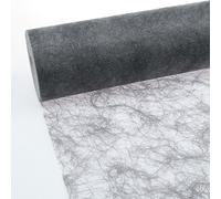 Deko AS GmbH sizo Flor Ruban de Table Gris foncé 60 cm Rouleau 25 Mètres - 60-600-25-032
