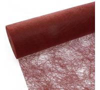 Deko AS GmbH Sizoflor 60-300-25-013 Chemin de Table Tissus Parchemin Rouge Carmin 30 cm Rouleau de 25 m