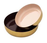 Deko Coupe 2er Set rond ø 22 Coupe à grignoter Glam émail de haute qualité noir