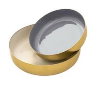 Deko Coupelle 2er Set rond ø 22 Coupelle à grignoter Glam de haute qualité métal émaillé blanc