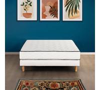 DEKO DREAM Détente 19 cm Ensemble sommier + matelas 140 x 190 cm - ressorts ensachés - 7 zones - réversible - fabriqué en Belgique