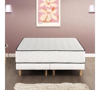 DEKO DREAM Détente 27 cm Ensemble sommier + matelas 180 x 200 cm - ressorts ensachés - 7 zones - réversible - fabriqué en Belgique