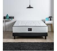 DEKO DREAM Ensemble matelas + sommier bois massif 160 x 200 - 700 ressorts ensachés - Medium - HOTEL SANIPUR