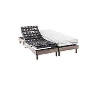 DEKO DREAM Ensemble Matelas+sommier Relaxation électrique Ergo 9 Dreamzone - 2x90x200 cm - Matelas Ressorts ensachés