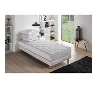 DEKO DREAM Pack pret a dormir MALIN Matelas + Sommier 90 x 190 cm + Couette + Oreiller G