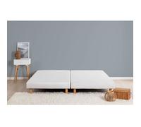DEKO DREAM Rakenne - Sommiers tapissiers à lattes x 2 - 180 x 200 - Bois massif blanc + pieds