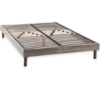 DEKO DREAM Sommier en kit 140x190 - Décor chene et gris