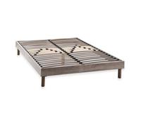 DEKO DREAM Sommier en kit 140x190 - Décor chêne et gris