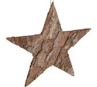 Deko Etoiles Ecorce de Pin 20cm Set de 3 Décorations de Sapin de Noël Rustique Naturel