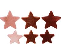 Deko Etoiles Floquées Décoration à saupoudrer Noël Bourgogne Marron 40 Pcs