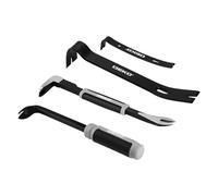 DEKO Jeu de 4 Pieds-de-Biche à Tête Plate - 29,8 cm * 2, 25,4 cm, 17,8 cm - Mini Barre a Mine - Arrache Clou Polyvalente pour Arracher des Clous et Démonter des Planches de Bois