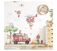 DEKO KINDERZIMMER WTD DK1039-2 Sticker mural XXL Motif pompier