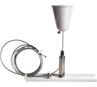 Deko Light 710048 D Line Seilabhängungshalter mit Deckenrosette 1,5m Elément pour système déclairage sur rail haute tension Rail dalimentation triphasé blanc