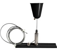 Deko Light 710050 D Line Seilabhängungshalter mit Deckenrosette 1,5m Elément pour système déclairage sur rail haute tension Rail dalimentation triphasé noir