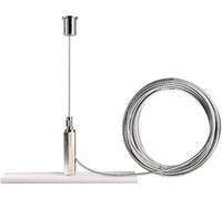Deko Light 710094 D Line Seilabhängungshalter Mini mit 5,0m Abhängeseil Elément pour système déclairage sur rail haute tension Rail dalimentation triphasé blanc