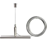 Deko Light 710095 D Line Seilabhängungshalter Mini mit 5,0m Abhängeseil Elément pour système déclairage sur rail haute tension Rail dalimentation triphasé gris