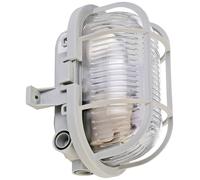 Deko Light Syrma Oval Grau 401013 Plafonnier extérieur, Applique extérieure E27 gris