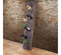 Etagère murale GENERIQUE Etagère à bouteilles pour 20 bouteilles style shabby marron