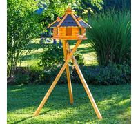 Deko-Shop-Hannusch Nichoir à Oiseaux avec bardeaux en Asphalte et présenté sur Pieds