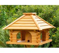 Deko Shop Hannusch Vogelhaus Futterspender XXL Quadratisch Nr20 V20 Bois