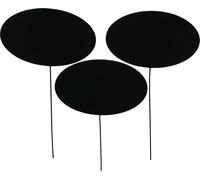 Deko Tableau Noir Ovale Tableau à craie Connecteur en bois 10×6cm 12 pcs