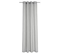 Deko Trend Traviata 6236796 90 Rideau Polyester à 8 Œillets Métallique Argent/Gris 245 x 137 x 245 cm