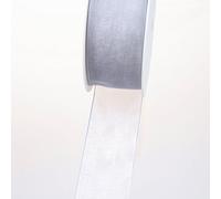 Deko und Band 53736 - Ruban d'organza avec webkante - 38 mm 50 m Col. 04 Gris - 53736-38-50-04